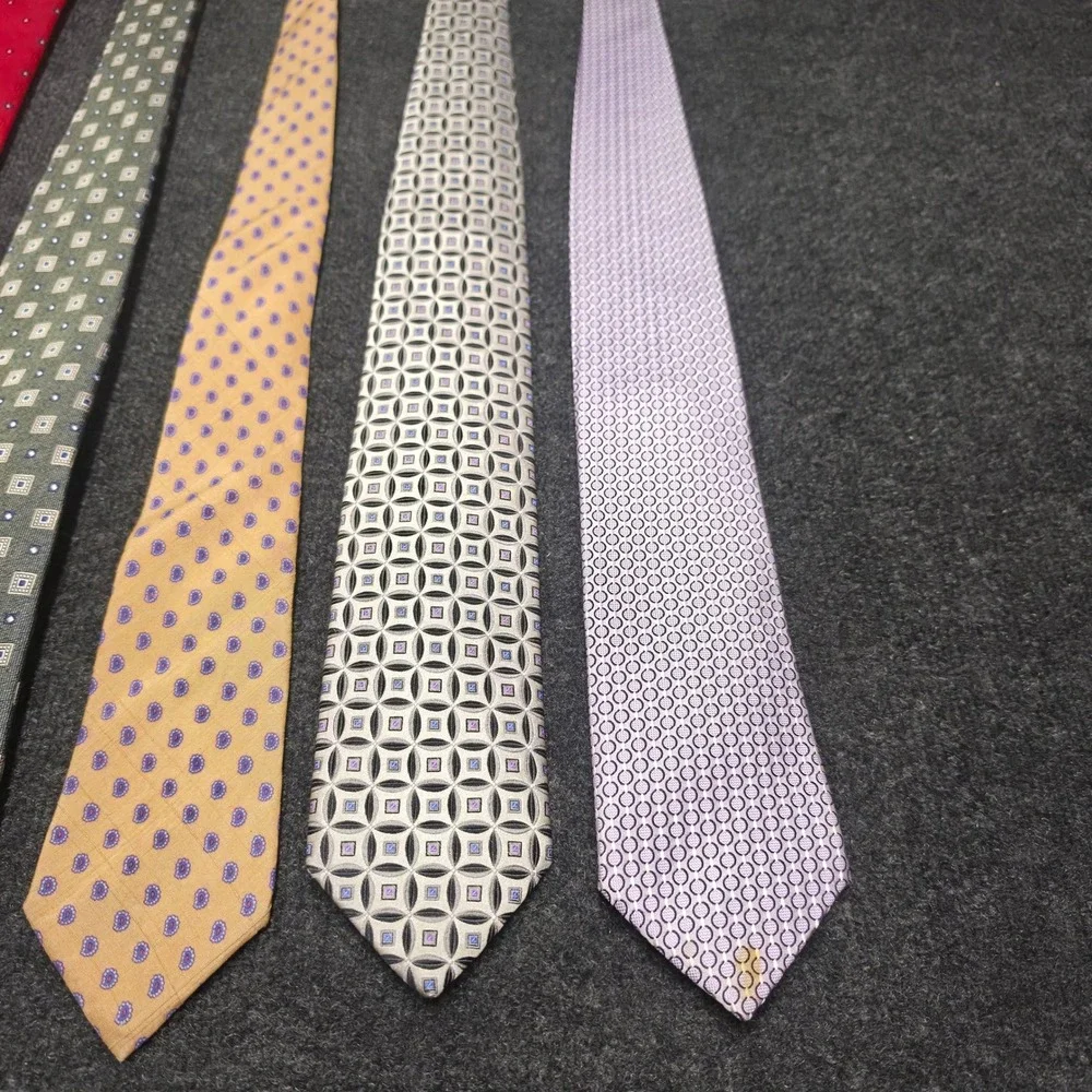 Designer Silk Tie Lot 6pc Ermenegildo Zegna Charles Tyrwhitt Robert Talbott